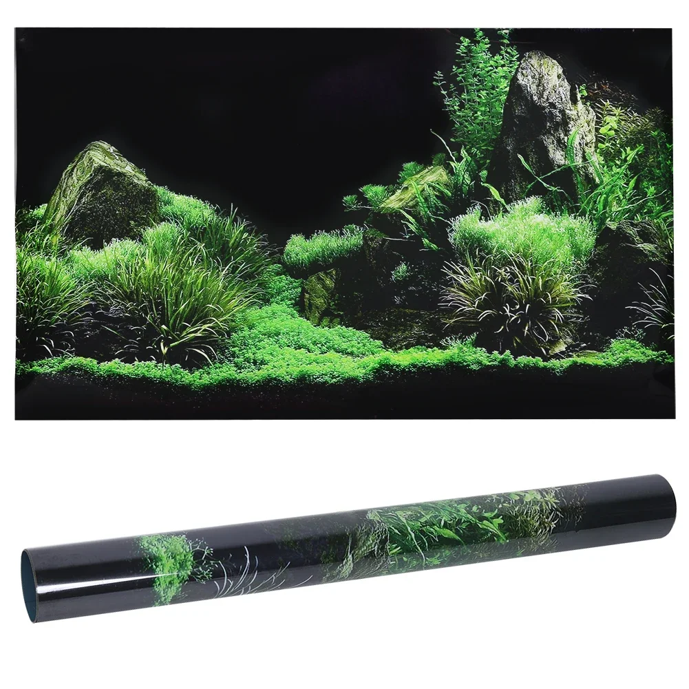 Aquarium Planted Background - 수족관 배경 3D 스티커 포스터, 수족관