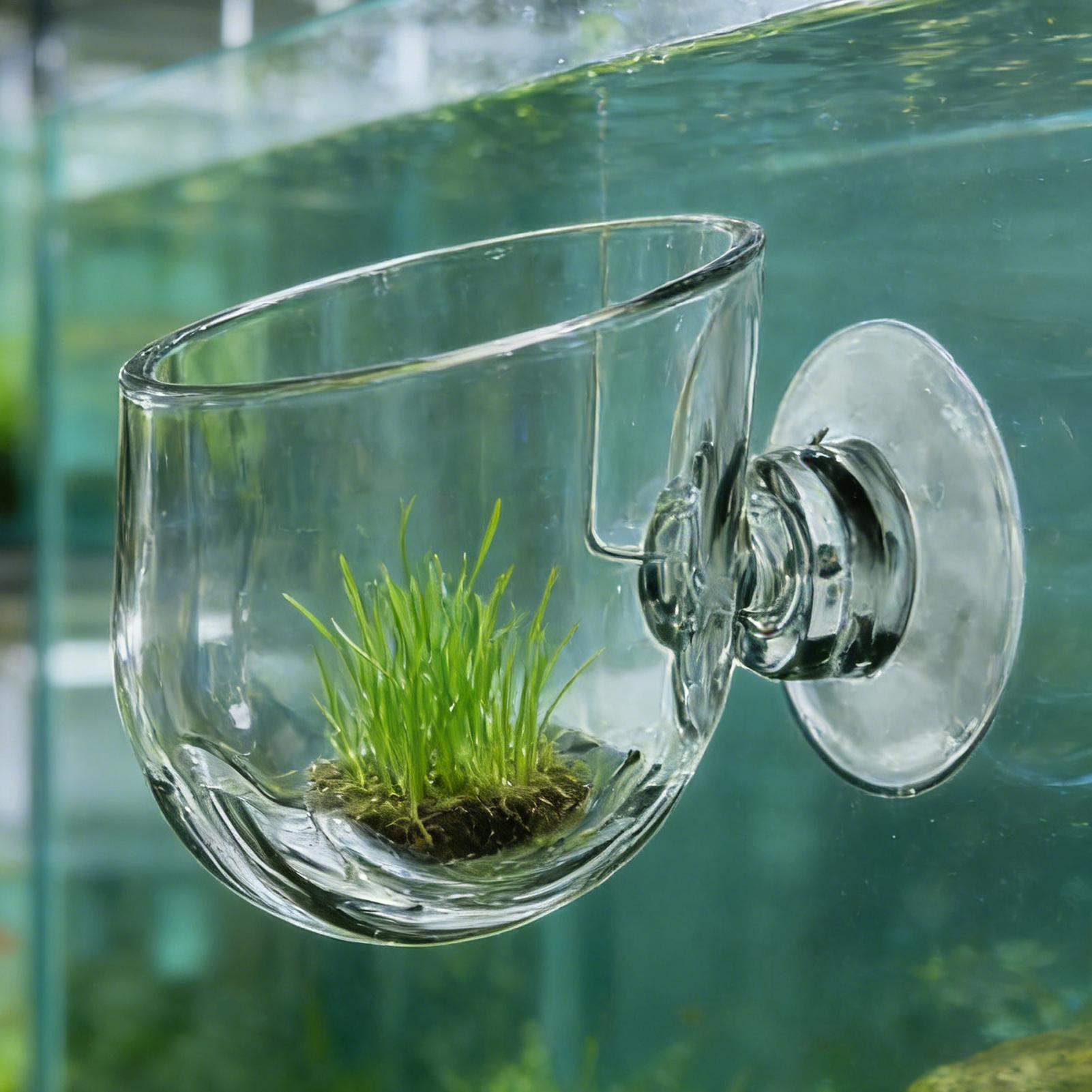 Aquarium Planted Background - 아크릴 수족관 식물 홀더, 투명 흡착