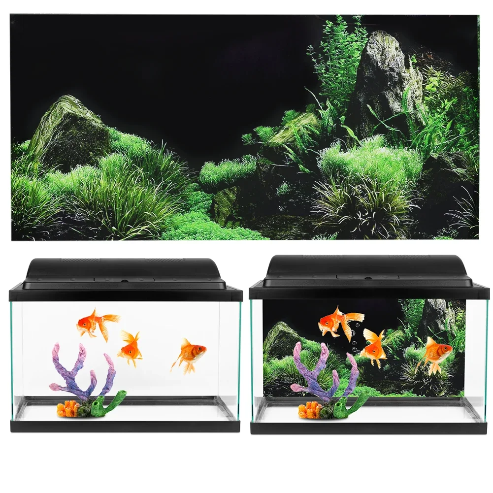 수족관 배경 3D 스티커 포스터, 수족관 배경 액세서리 - Aquarium Planted Background 리뷰 및 가격