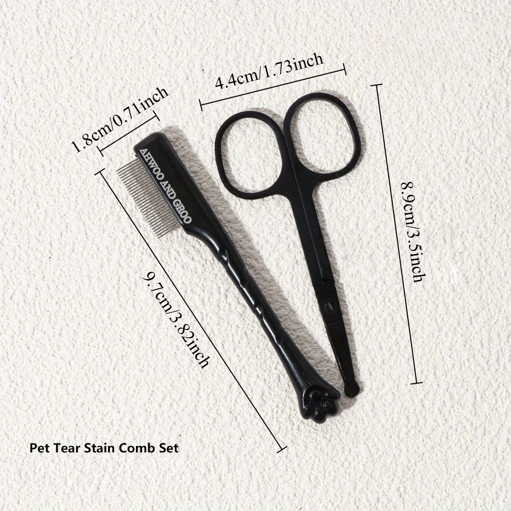 반려동물 얼굴 세척 빗 세트 눈물 얼룩 제거 눈동자/똥 - Trimming Scissor Set 리뷰 및 가격
