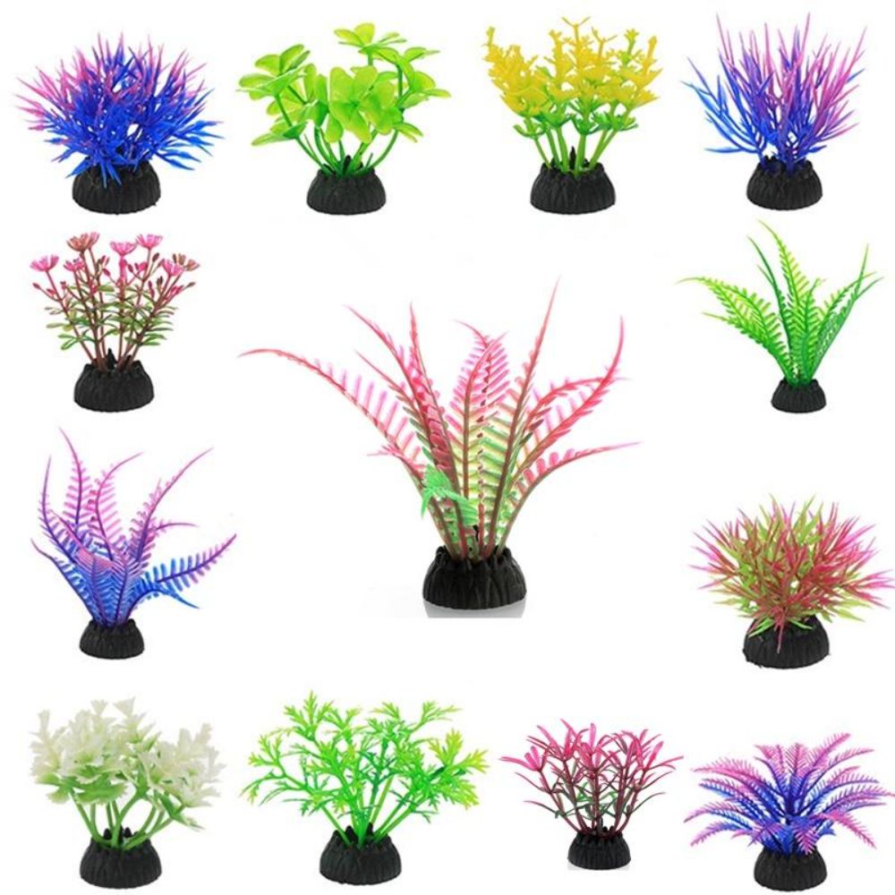 플라스틱 인조 수족관 식물, 높이 4~8cm, 낮은 풀 - Aquarium Planted Background 리뷰 및 가격
