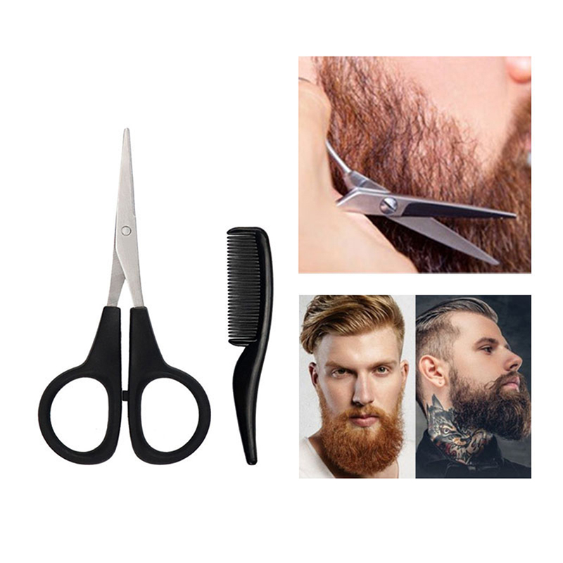 새로운 남성용 수염 콧수염 빗 코 귀 가위 트리밍 키트 - Trimming Scissor Set 리뷰 및 가격