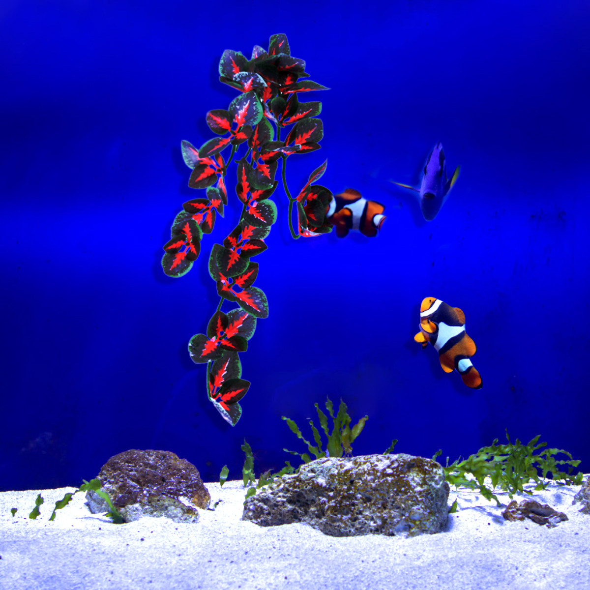 어항 장식용 인조 플라스틱 수생 식물, 빨간색, 40x - Aquarium Plant Red 리뷰 및 가격