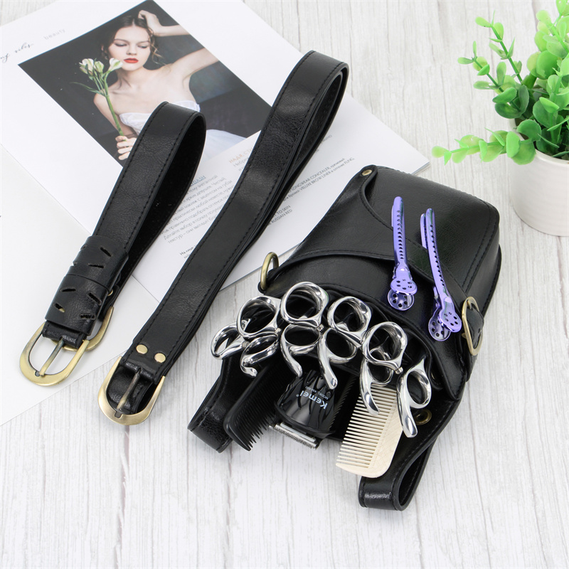 다기능 1PC 검은 소 가죽 머리 가위 가방 클립 가방 - Trimming Scissor Set 리뷰 및 가격